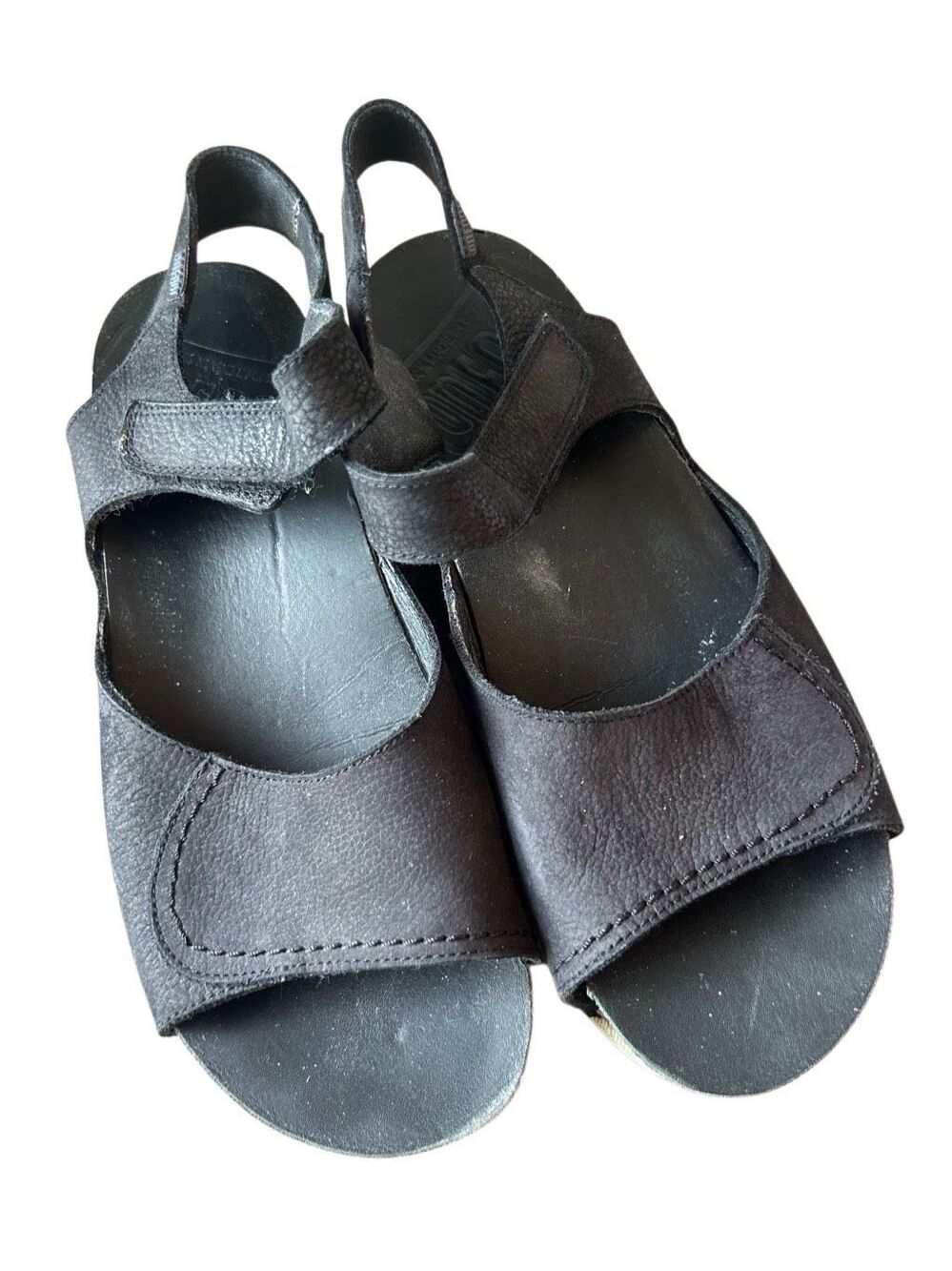 On Foot adjustable platform leather sandals sz EU 40 / 9.5-10 minimalist comfort